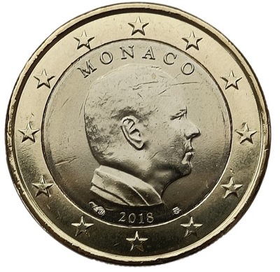 MONAKO MONACO 1 EURO 2018 BIMETAL MENNICZA