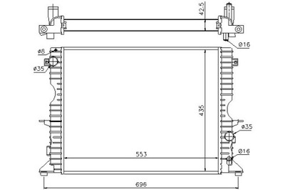 A960E9 NISSENS RADUADOR DEL MOTOR (MANUALNA, CON ELEMENTAMI SUJECIONES FIRST  