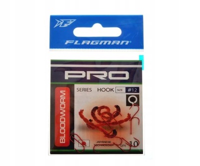 Haczyki Flagman Bloodworm Pro # 12 OCHOTKOWE