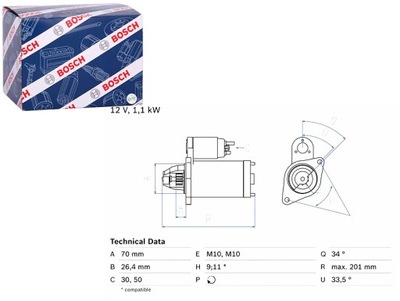 STARTERIS MERCEDES C C204 C CL203 C T-MODEL S203 C T-MODEL S204 C 