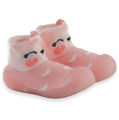 Różowe buciki niemowlęce dla dzieci Befado r. 20