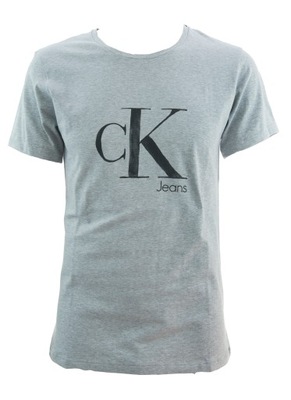 CALVIN KLEIN koszulka t-shirt szara bawełna M