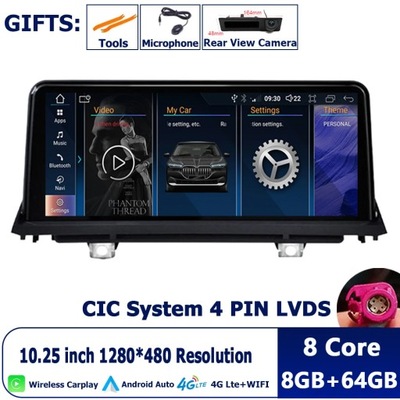 NAVEGACIÓN GPS ANDROID 12 PARA SYSTEMU BMW X5 E70 X6 E71 2007-2013 CCC CIC  