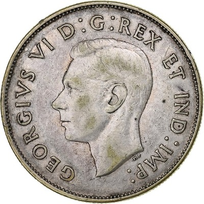 Canada, George VI, 50 Cents, 1944, Ottawa, Srebro,