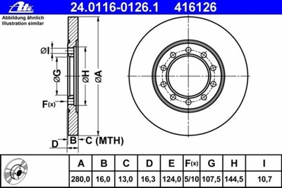 DISKU HAMULC. FORD TRANSIT 06-07 GAL. 