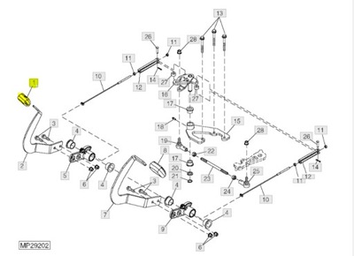 BRIDA PEDALES CONDUCTOR PARA PARTE TRASERA JOHN DEERE 1420  