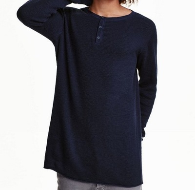 V285 H&M sweter męski bawełniany prążkowany XS