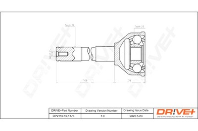 DRIVE+ LANKSTAS PUSAŠIO IŠORINIS FIAT FIORINO 1 4 08- KOMPLEKTAS 