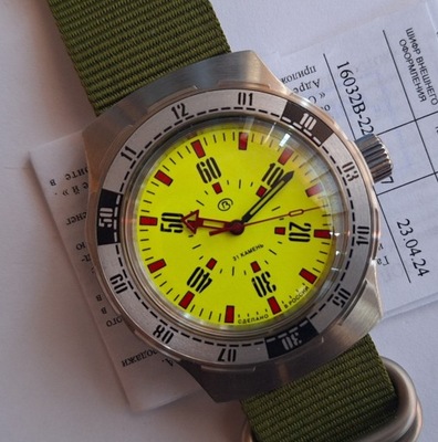 Zegarek VOSTOK AMFIBIA. 16032B. mod. CHERNOBYL. 20 BAR.