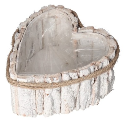 DONICZKA OSŁONKA DREWNIANA KORA KORYTKO SERCE