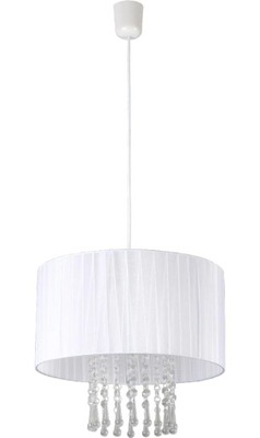 Lampa wisząca Lampex Wenecja biała 153/1 BIA