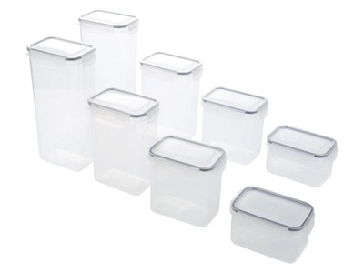 LIVARNO pojemniki na żywność Zestaw pojemników 8 sztuk