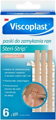 VISCOPLAST STERI-STRIP 6 SZT CIELISTE