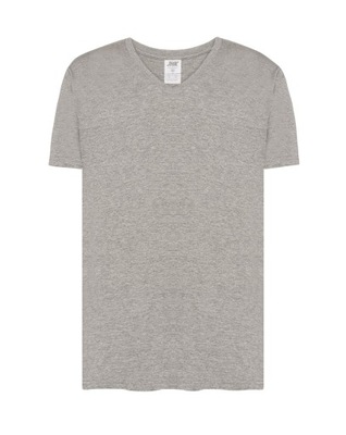 KOSZULKA męska w SEREK V-neck JHK GREY MELANGE M