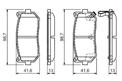 ZAPATAS DE FRENADO KIA PARTE TRASERA CLARUS BOSCH  