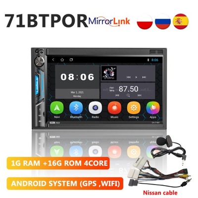 STYL 71PRONISSANMC RADIO AUTOMOTIVE 2DIN BT USB 7  