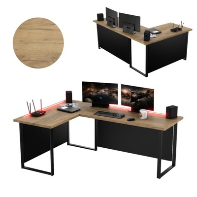 Biurko Gamingowe Komputerowe Dla Gracza Czarne