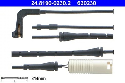 ATE 24.8190-0230.2 SENSOR ZAPATAS HAM.BMW 7 E65 02-  