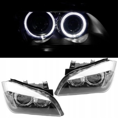 Bmw x1 e84 кільця led ліхтарі  фари передні led чорний  depo кільця фото №1