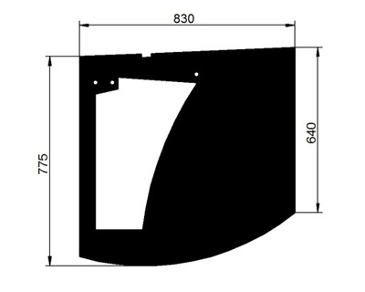 szyba Claas Targo K50 K60 K70 seria K drzwi dolna