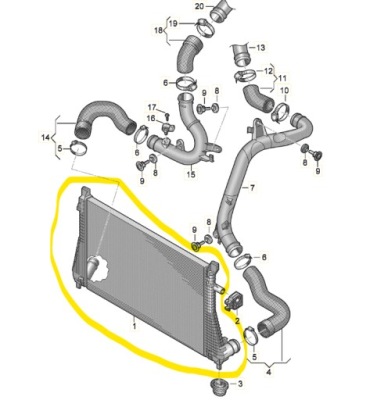 Інтеркулер audi a3 12- 5q0145803k фото №1