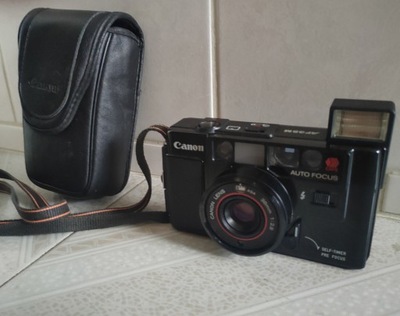 Aparat Canon AF35M Lens analogowy auto focus 38mm 1:2.8 + futerał pasek