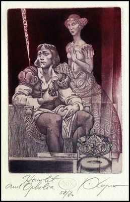 Kerin 2011 Exlibris C Hamlet i Ofelia Szekspir 112