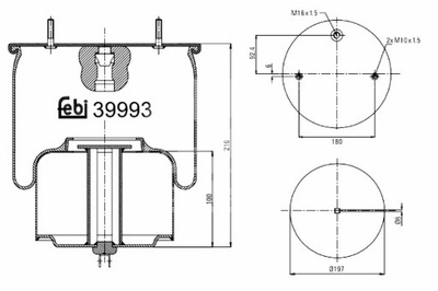 FEBI BILSTEIN DUMPLĖS PAKABOS PNEUMATINIO GAL. P VOLVO FH12 