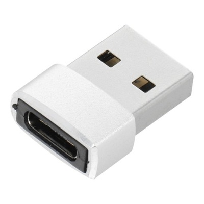 Przejściówka ładowania ADAPTER TYP C DO USB A SREBRNY