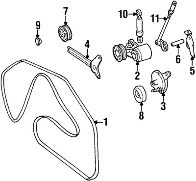 Pasek klinowy wielorowkowy Mercedes W124