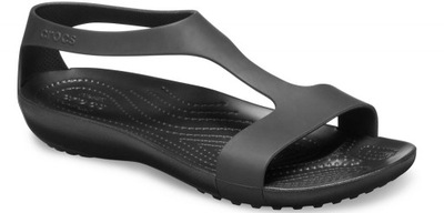 SANDAŁY DAMSKIE CROCS SERENA KLAPKI CZARNE R.39,5