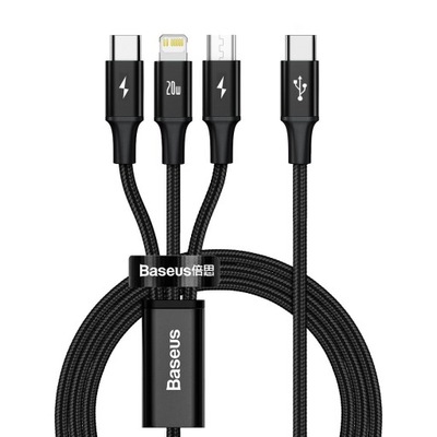 Kabel Baseus USB typ C - Apple Lightning 1,5 m czarny