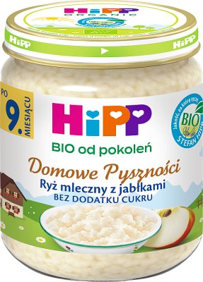 HiPP Ryż mleczny z jabłkami BIO, 200g