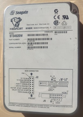 Dysk twardy SCSI Seagate ST34520W 4.5Gb ULTRA SCSI