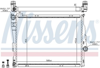 RADUADOR SISTEMA DE REFRIGERACIÓN DEL MOTOR 60782  