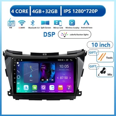 NAVEGACIÓN DE AUTOMÓVIL GPS CARPLAY ANDROID 13 PARA NISSAN MURANO 3 Z52 2014 - 2020  