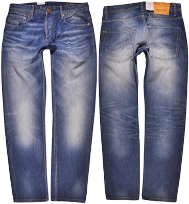 JACK AND JONES spodnie STRAIGHT jeans NICK W33 L32