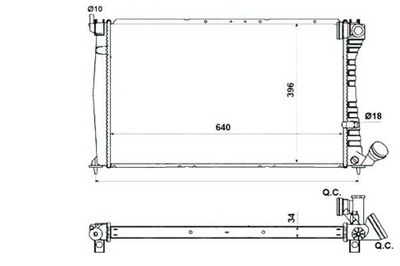 Nrf радиатор peugeot 406 96- фото №1