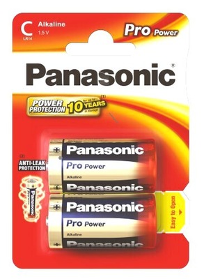 2x LR14 C R14 bateria Panasonic Alkaline PRO Power