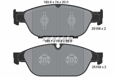 TEXTAR 2515802 КОЛОДКИ ГАЛЬМІВНІ