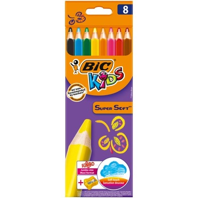 Kredki BIC 8 kolorów ołówkowe Kids Super Soft