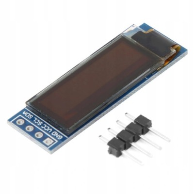 Ssd1306 дисплей oled экран модуль 0,91' niebieski iic 12832 фото №1