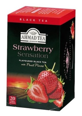 Herbata Ahmad Black Tea Strawberry Sensation 20x2g