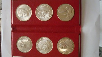 Zestaw 6 x medal Jan Paweł II w Polsce