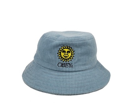 OBEY Kapelusz typu Bucket Sztruks Niebieski