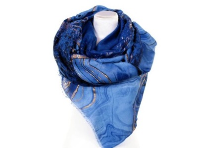 DUŻY SZAL a'la KASHMIR ZE ZŁOTYM WZOREM - W02