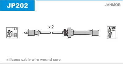 JANMOR JP202 КОМПЛЕКТ ТРУБОК ZAPŁONOWYCH