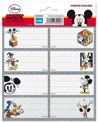 Naklejki Disney Myszka Mickey 16 sztuk na zeszyt