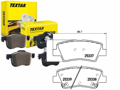Textar 2533701 набір гальмівних колодок гальмівних, гальма дискові фото №1