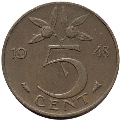 86609. Holandia - 5 centów - 1948r.